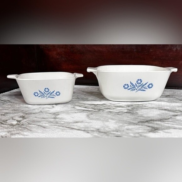 Vintage CorningWare CornFlower Bakeware Dish Set - Picture 1 of 14